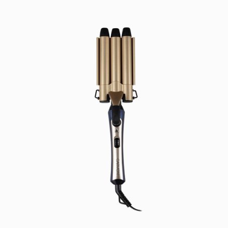 Twilight Triple Barrel Mermaid Hair Waver Blue and Champagne Gol - Image 3