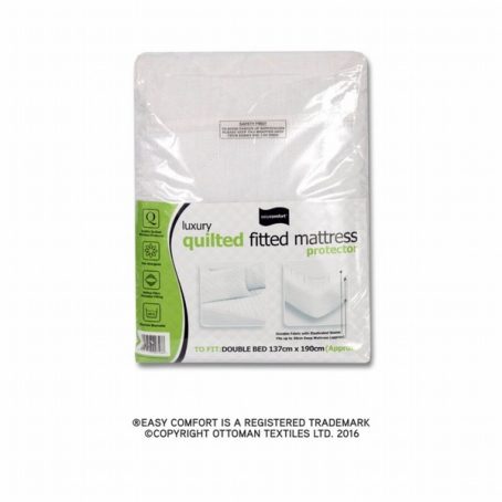 MATTRESS PROTECTOR LUXURY QUILTED DOUBLE