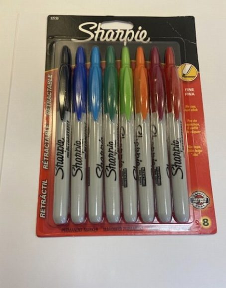 SHARPIE PERMANENT COLOUR MARKERS 8PACK