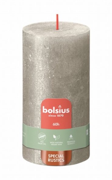 CANDLE RUSTIC PILLAR SILVER PRICES 130X60