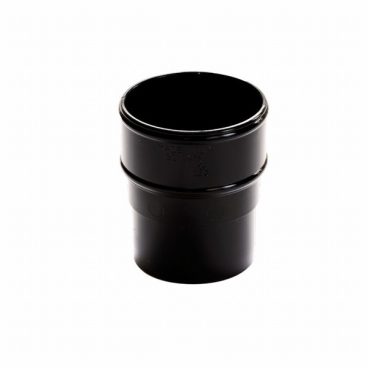 GUTTER PIPE CONNECTOR BLACK 68MM