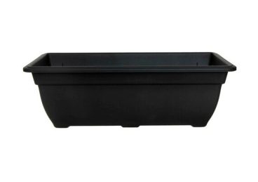BELL POT TROUGH PLANTER BLACK 50CM