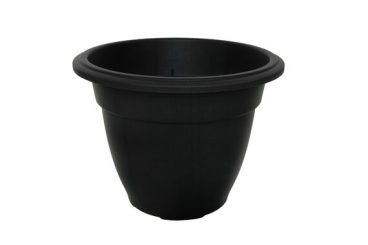 BELL POT ROUND PLANTER BLACK 38CM (3 FOR £9.50)