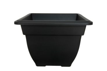 BELL POT SQUARE PLANTER BLACK 38CM