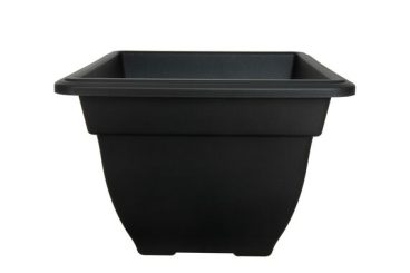 BELL POT SQUARE PLANTER BLACK 38CM (2 FOR £10)