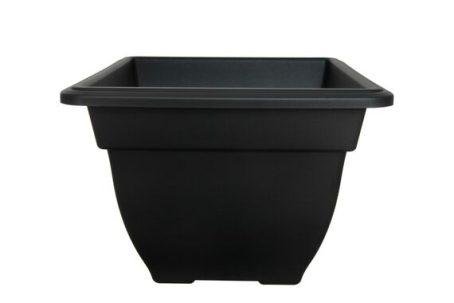 BELL POT SQUARE PLANTER BLACK 38CM