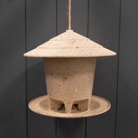Earthy Sustainable Round Bird Feeder Coffee