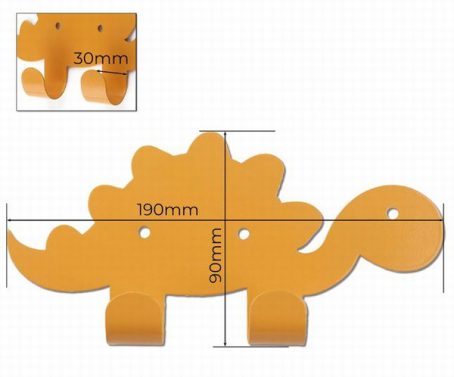 COAT HOOK - KIDS DINOSAUR - STEGGY - Image 2