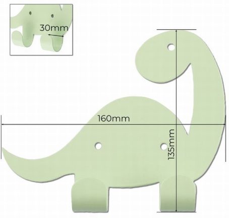 COAT HOOK - KIDS DINOSAUR - DOCKY - Image 2