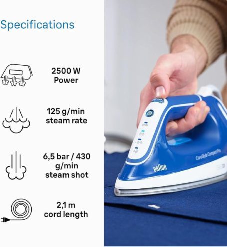 Braun CareStyle Compact Pro IS2565BL Pressurised Steam Generator - Image 3