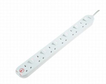 Masterplug – Surge Protected Extension Lead – 6Gang 2Metre 13Amp