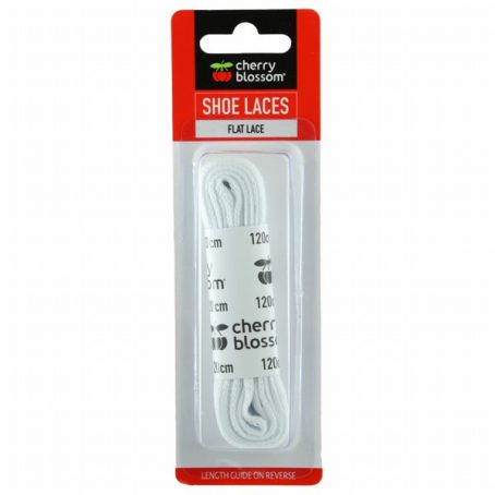 SHOE LACES WHITE FLAT 120CM