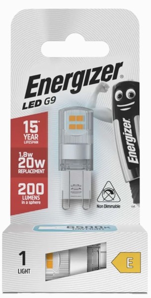 Energizer LED G9 200lm 1.8W 6,500K