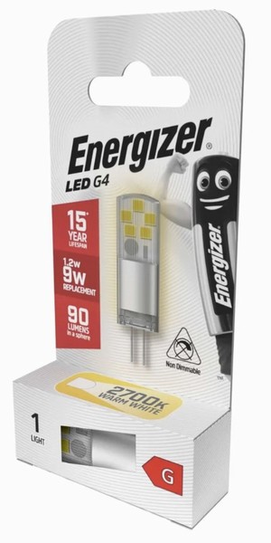 Energizer LED G4 90lm 1.2W 2,700K