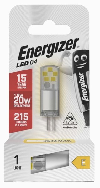 Energizer LED G4 215lm 1.8W 2,700K