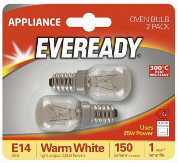 Eveready – Oven Bulb 2Pack – 25W E14