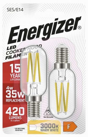 Energizer – Cooker Hood Bulb LED 2PK – 40W SES