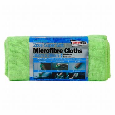 MICROFIBRE CLOTHS 2PACK STREETWIZE