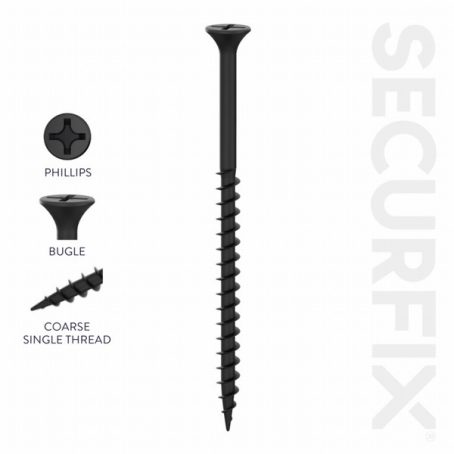 SCREW PICARDY DRYWALL 3.5 X 42MM BLK BOX200