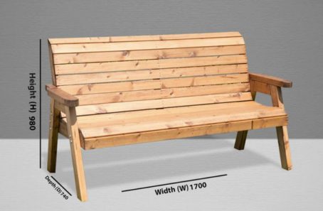Traditional 3 Seater Bench - Image 2