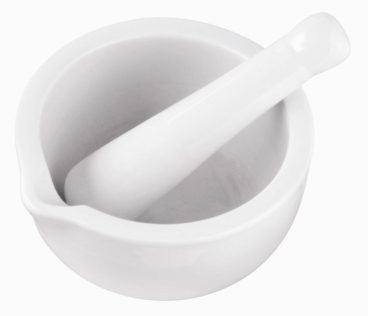 FACKLEMANN MORTAR & PESTLE PORCELAIN