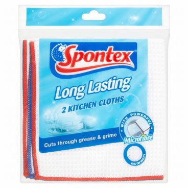 SPONTEX LONG LASTING MICROFIBRE DISH CLOTH 2PACK