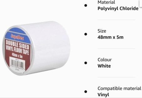 TAPE DOUBLE SIDED VINYL FLOOR 48MM X 5M