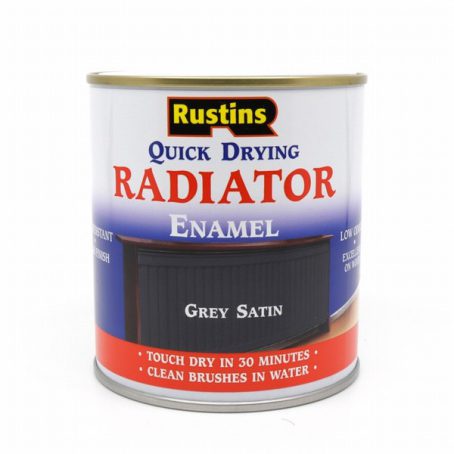 RUSTINS QD RADIATOR ENAMEL SATIN GREY 500ML