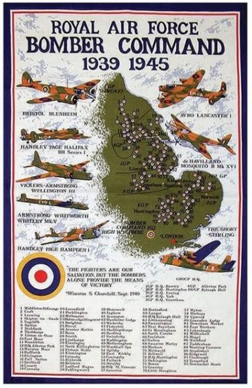 TEA TOWEL BOMBER COMMAND RAF