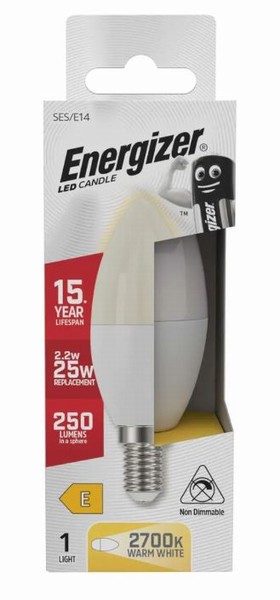 Energizer – Opal Candle Warm White – 25W SES/E14