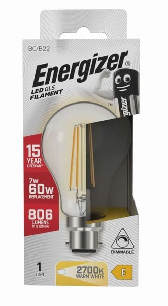 Crompton – GLS Clear Bulb Warm White Dimmable – 60W BC/B22