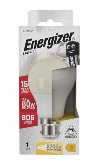 TCP – GLS Opal Bulb Warm White Dimmable – 60W BC/B22