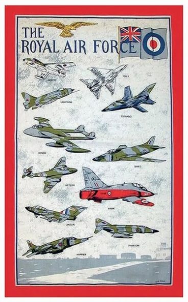 TEA TOWEL RAF MODERN JETS