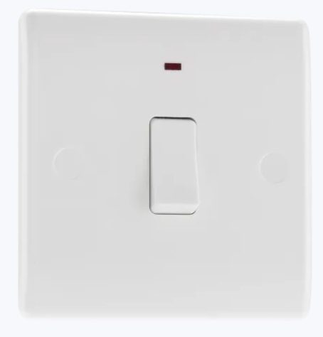 BG - Double Pole Neon Switch - 20Amp