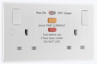 Switched RCD Protected Socket