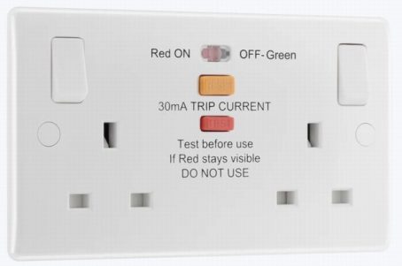 Switched RCD Protected Socket