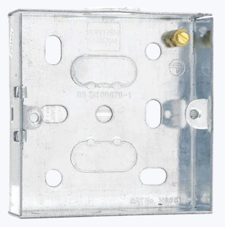 BG Metal Switch Box - 1 Gang 16mm
