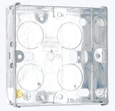 BG Metal Switch Box – 1 Gang 25mm
