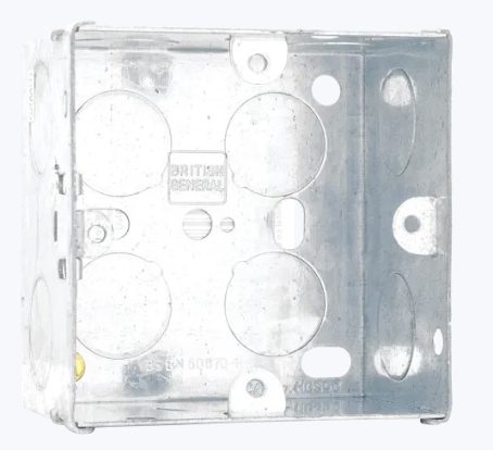 BG Metal Switch Box - 1 Gang 47mm