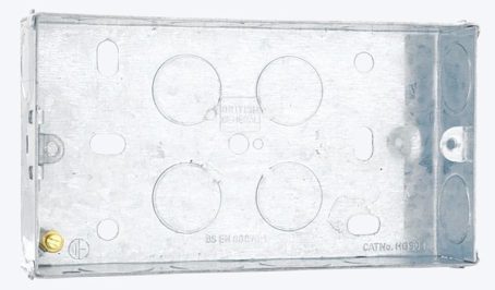 BG Metal Switch Box - 2 Gang 25mm