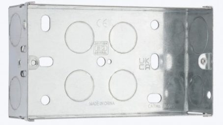 BG Metal Switch Box - 2 Gang 35mm