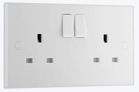 BG Switched Socket - 2 Gang DP
