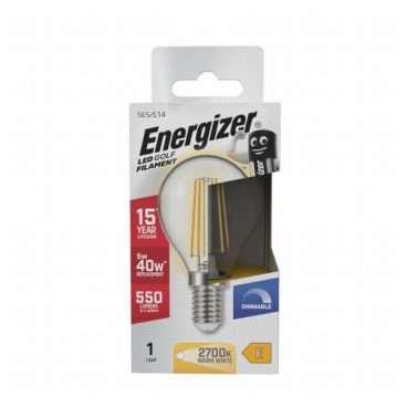 Energizer – Golf Clear Bulb Warm White Dimmable – 40W SES/E14