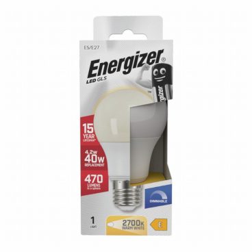 Energizer – GLS Opal Bulb Warm White Dimmable – 40W ES/E27