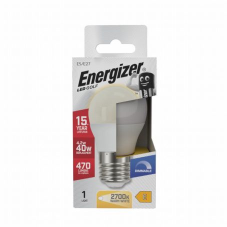 Energizer - Golf Opal Bulb Warm White Dimmable - 40W ES/E27