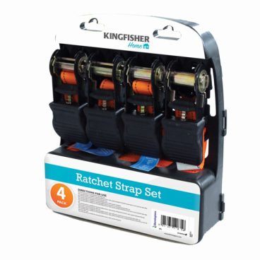 RATCHET STRAPS PK4 KINGFISHER