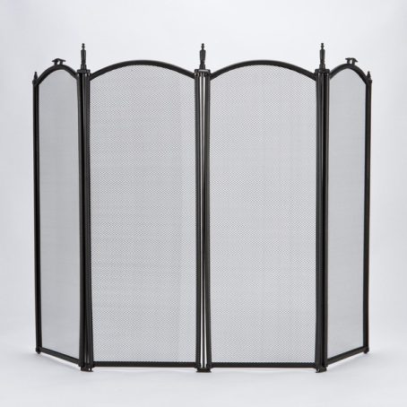 Inglenook - Fire Screen 4 Fold Black