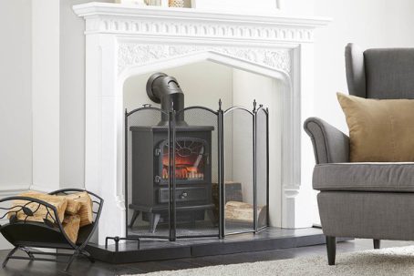 Inglenook - Fire Screen 4 Fold Black - Image 2