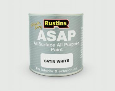 RUSTINS ASAP QD PAINT SATIN WHITE 500ML