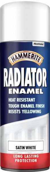 HAMMERITE RADIATOR SATIN WHITE AEROSOL 400ML
